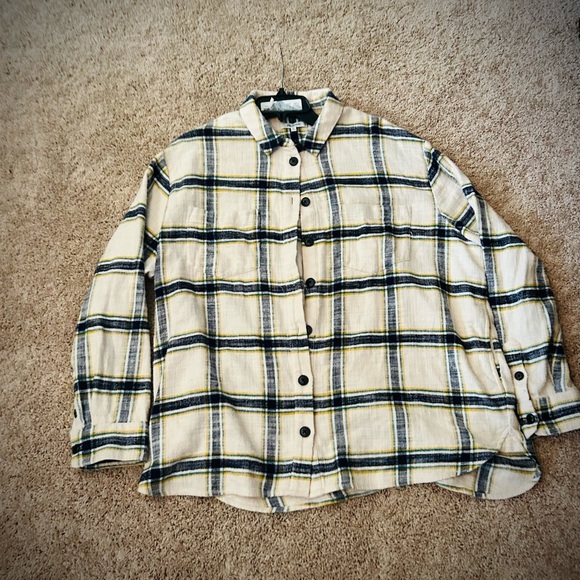 NWOT Madewell Oversized Ex-Boyfriend Shacket in “Caney Plaid” Pattern. - Picture 5 of 16